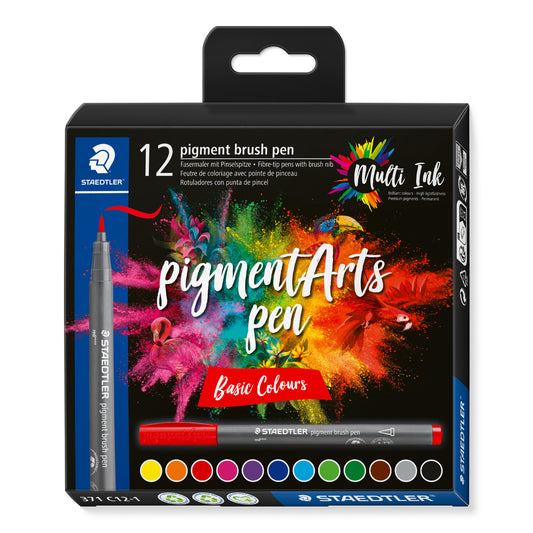 Staedtler Pigment Arts Brush Pen Set 12 image 0