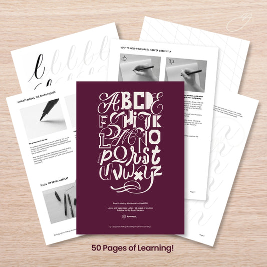 DIGITAL Brush Lettering Workbook