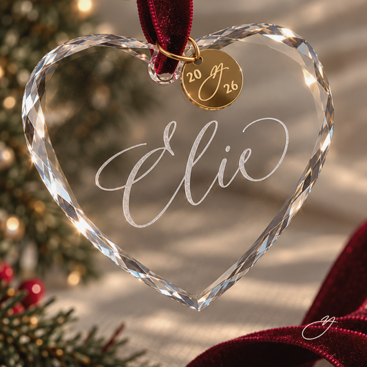 The Personalised Crystal Christmas Ornament