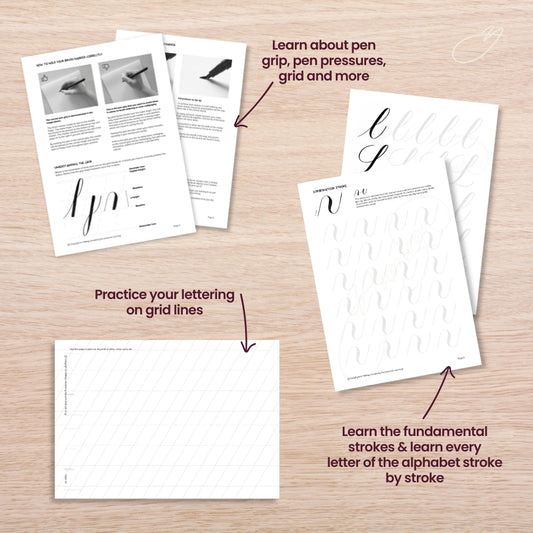 DIGITAL Brush Lettering Workbook