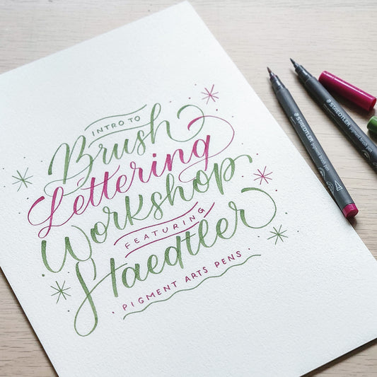 Brush Lettering Workshop ft Staedtler Pigment Arts Pens image 0
