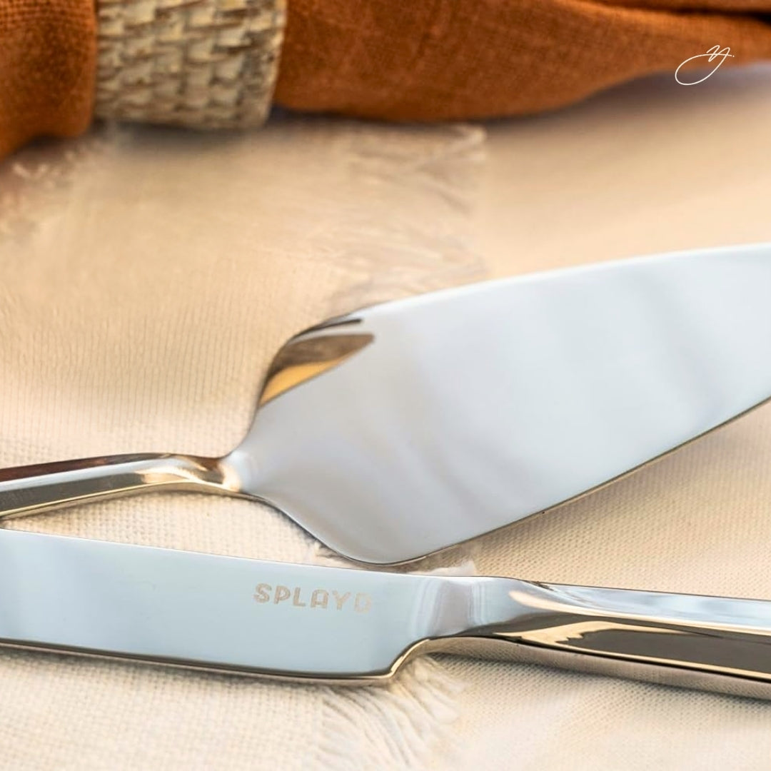 Engraved Cake Cutting Set