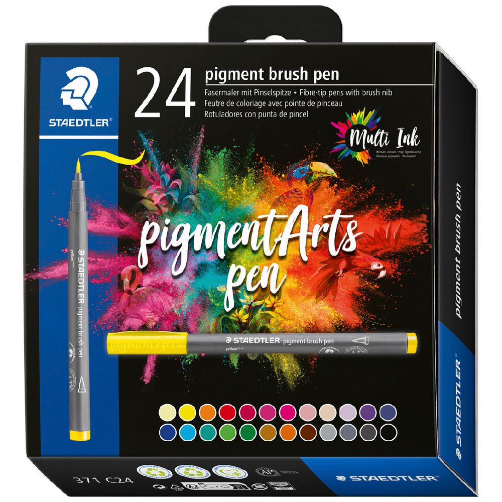 Staedtler Pigment Arts Brush Pens 24 Pack - Set #1 image 0
